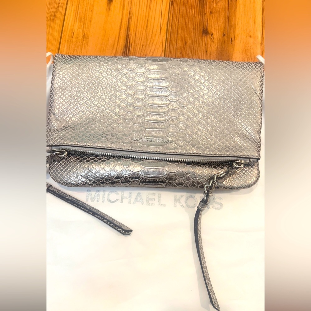 Michael Kors silver Pochette  Clutch bag